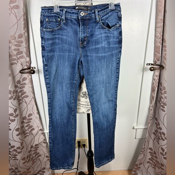 Levi’s 505 straight leg mid rise blue jeans with pockets - Picture 1 of 11
